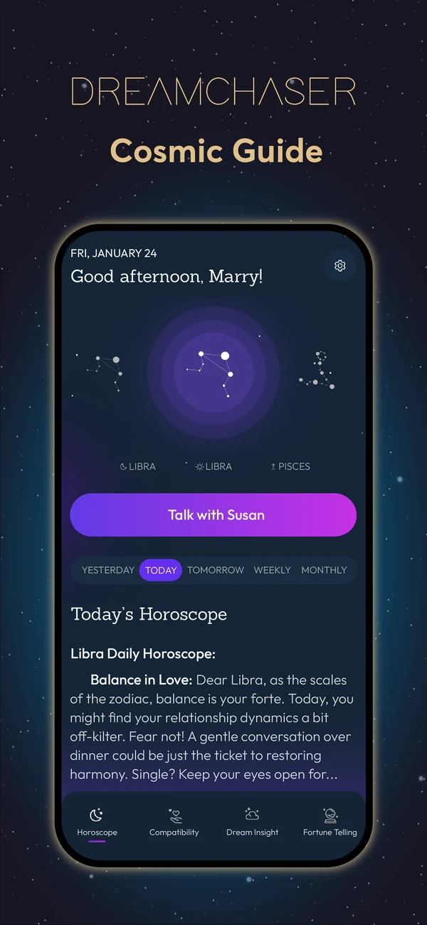 Today's reading — Cosmic Guide